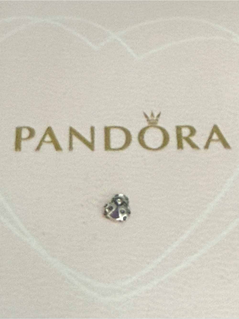 New Pandora Sterling Silver tiny Lady bug charm